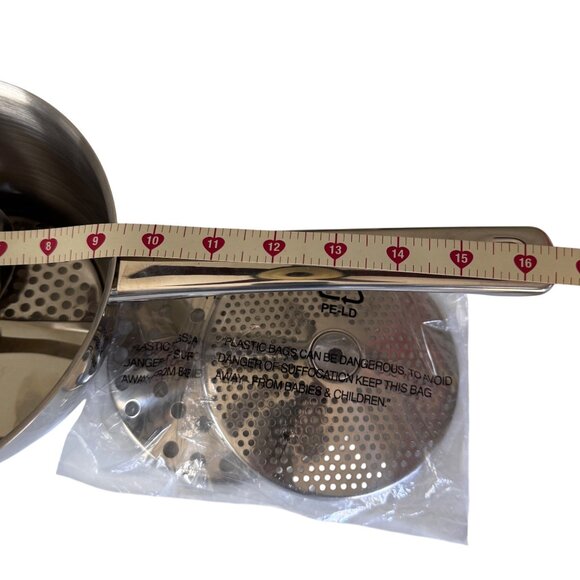 Stainless Steel Food Mill 3 Interchangeable Discs For Sauces Purees Baby Food - Picture 8 of 8